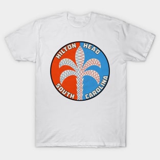 Hilton Head South Carolina Vintage Palm Tree T-Shirt